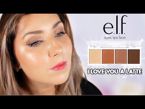 Elf 'I Love You A Latte' Bite Size Eyeshadow Palette Tutorial, Swatches & Review
