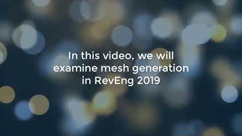 FARO RevEng - Mesh Generation - English