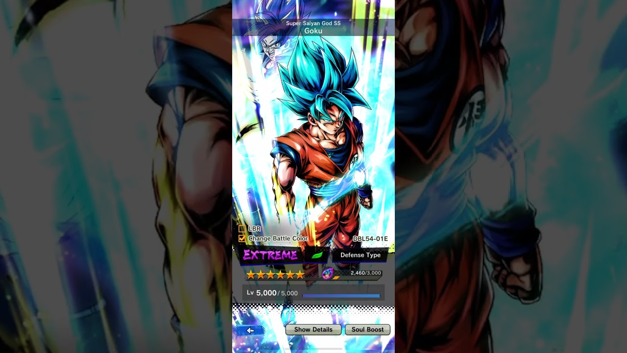 Super Saiyan God SS Goku (DBL54-01E), Characters