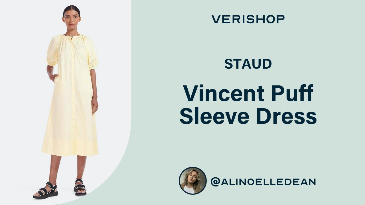 STAUD Vincent Puff Sleeve Dress Review