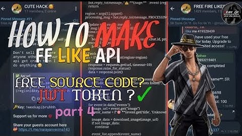 HOW TO MAKE FF LIKE API FOR FREE PART 4 #freefire #telegram #cutehack #free #api #own #teamxcutehack