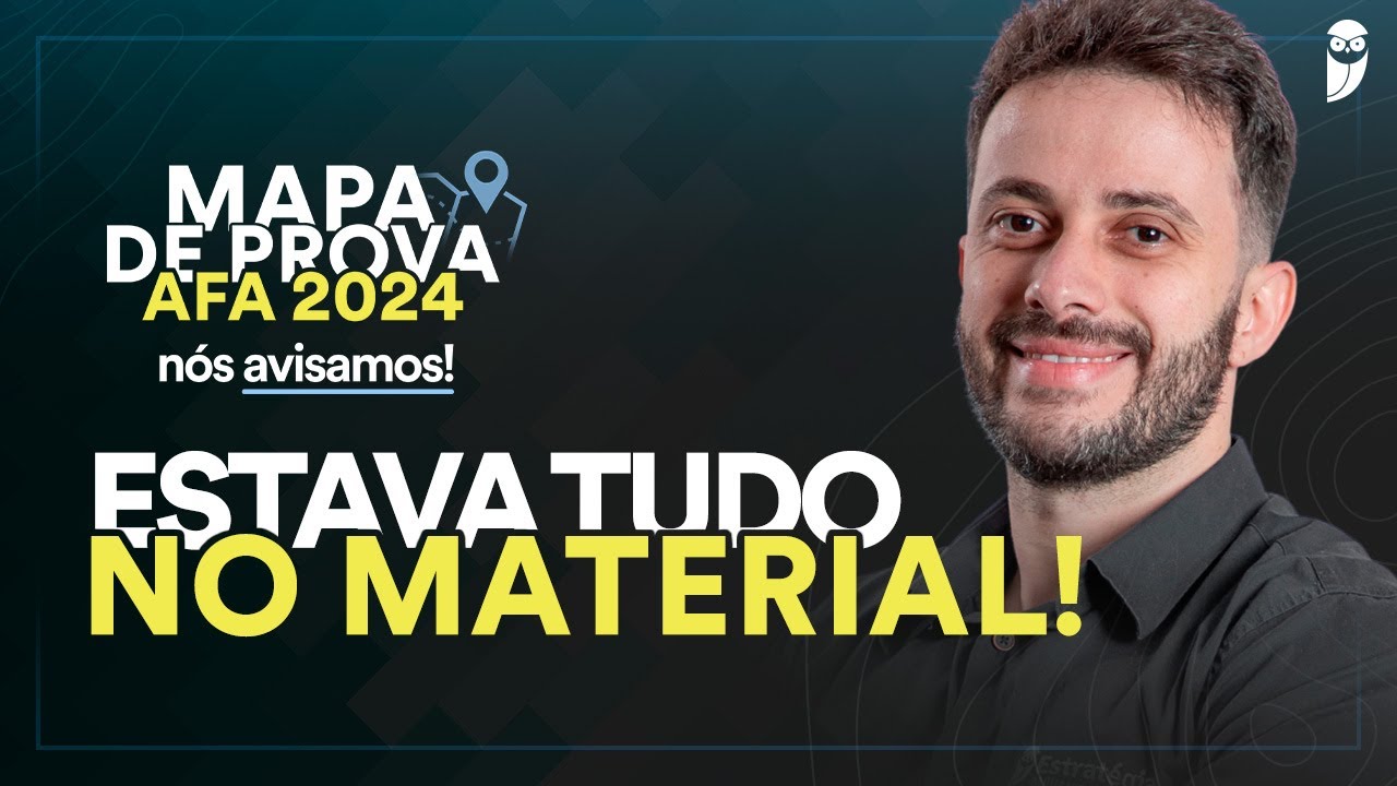 Mapa de Prova AFA 2024 nós avisamos! com Prof. Toni Burgatto YouTube