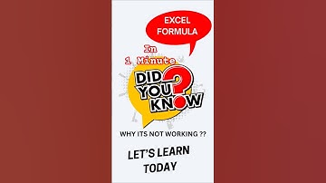 Excel Formula Not Updating? Fix in 60s #shorts #ytshorts #exceltips #learn #education