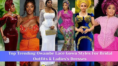 Top 2025 Trending Owambe Lace Gown Styles For Ladies #fashion #viral #wedding #asoebi 
