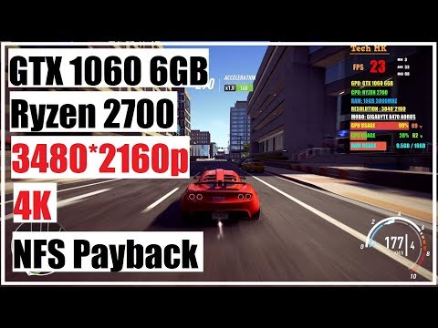 Need for Speed Payback | GTX 1060 6GB | Ryzen 2700 | 4K Gameplay | Tech MK