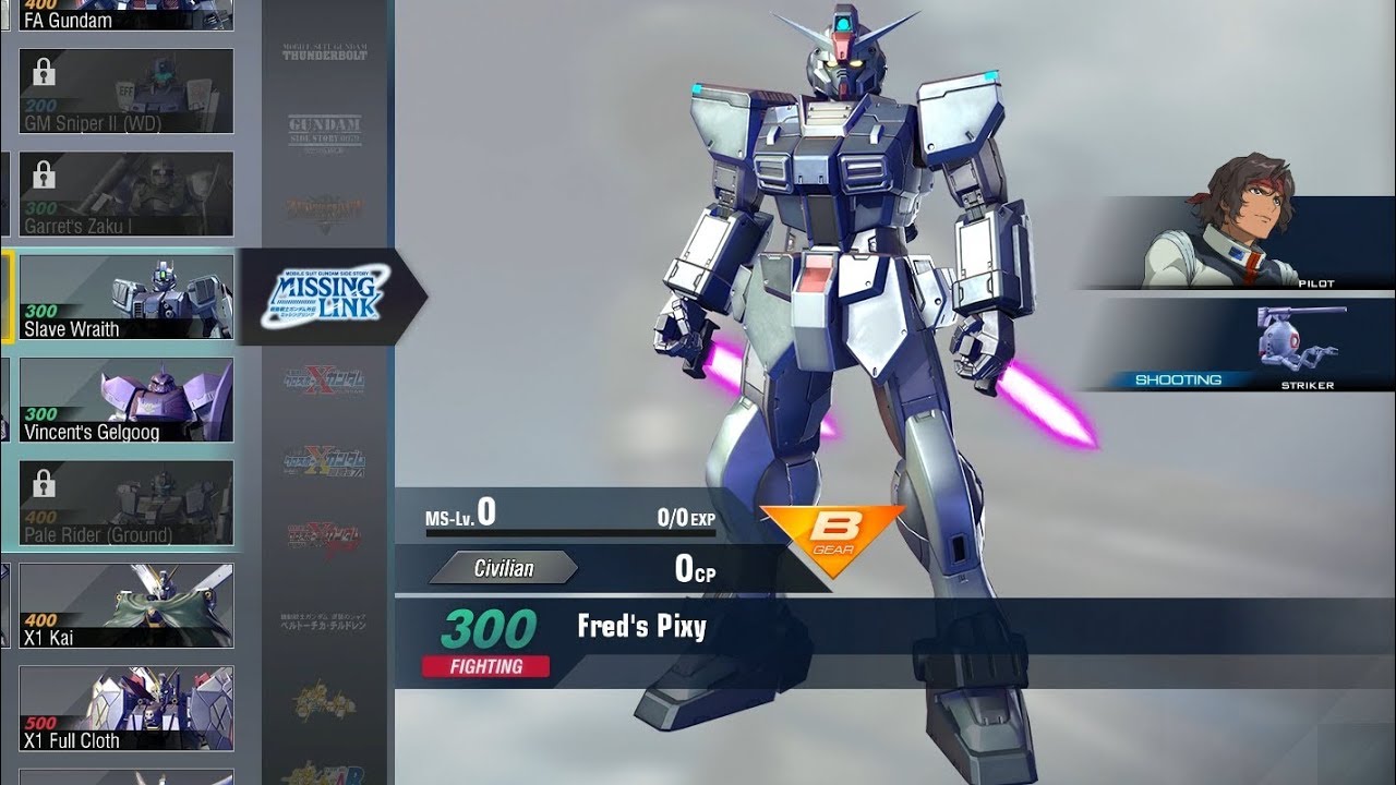Gundam Versus Combo Guide - Fred's Pixy [DLC]