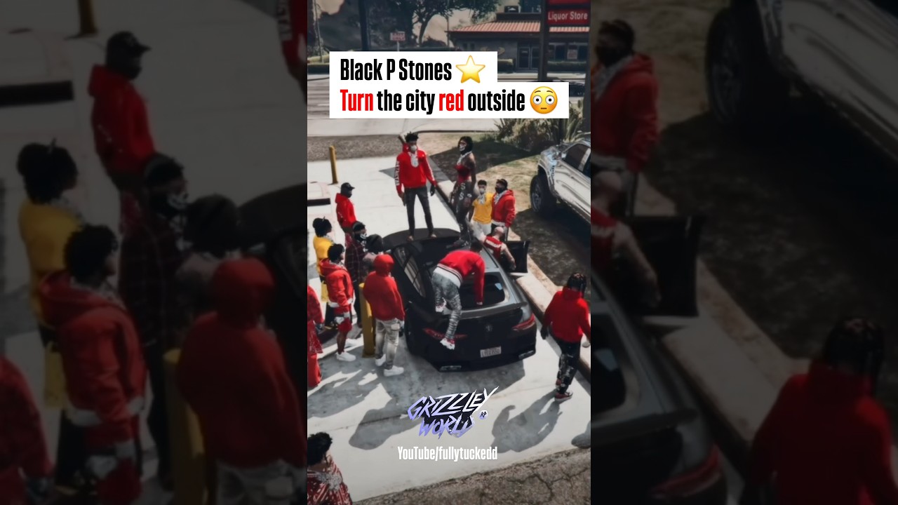 Black P Stones ⭐️ Turn the city red outside 😳#grizzleyworldrp #gtarp #gta5 #fivem
