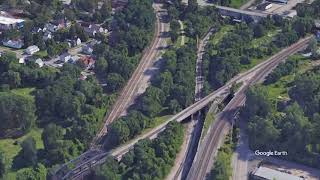 Aerial view of GCRTA Red Line Greenway path