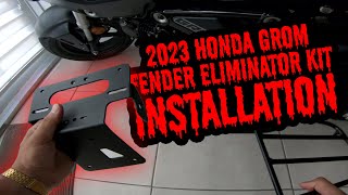 2023 HONDA GROM Fender Eliminator Kit Installation!!! - Miami Moto