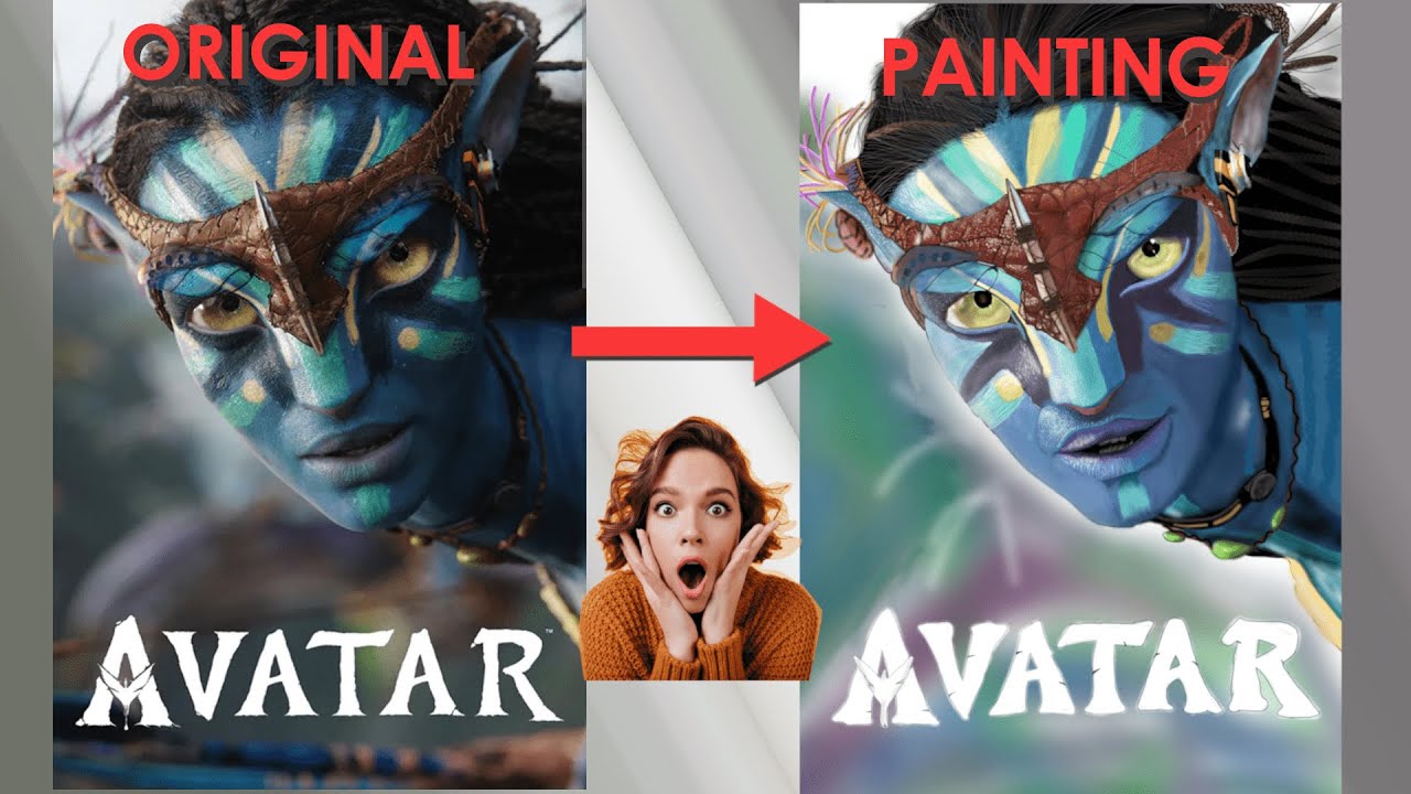 AVATAR 2 painting ||BTS(behind the scenes ) making painting - YouTube