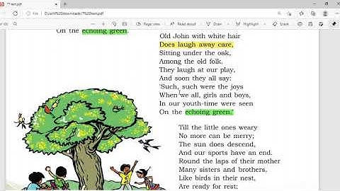 The  Echoing Green //Std 7/