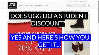 ugg student discount code