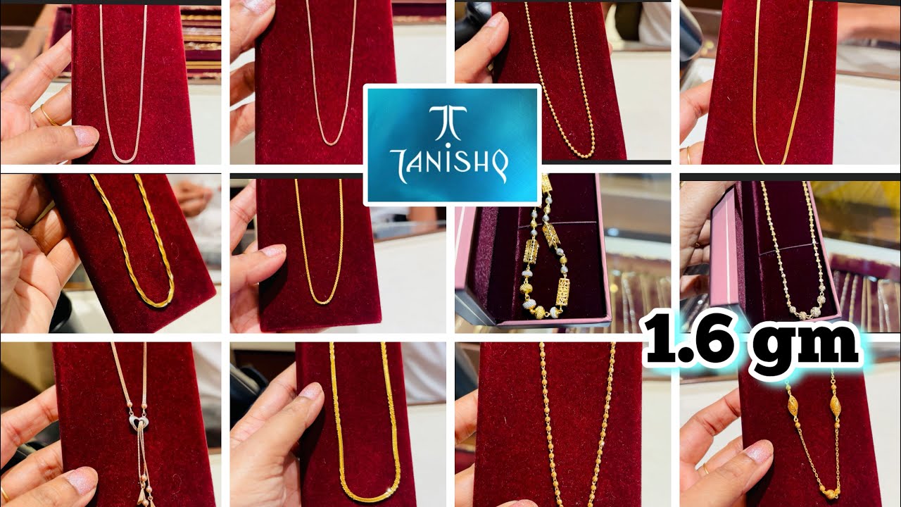Just 1.6gm 😻Daily wear Chains from Tanishq | Tanishq Light weight gold chain design | Tanishq chains