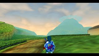 Zelda 64 mod landscape and town entrance