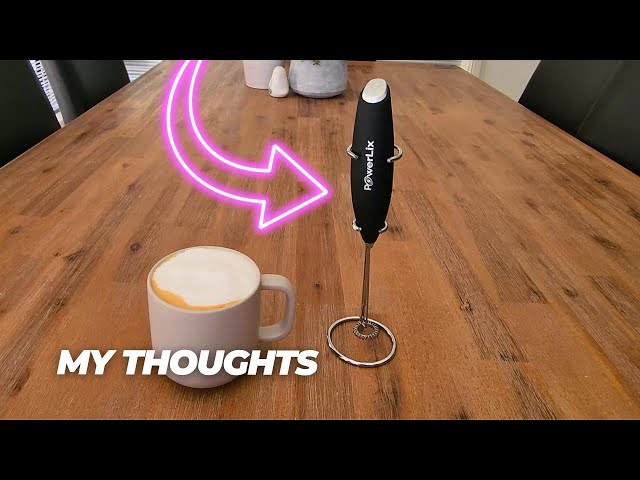 PowerLix Powerful Handheld Milk Frother With Stand Battery Operated Foam  Maker Frother Wand Review 