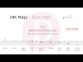 Bruno Mars - 24K Magic Drum Score