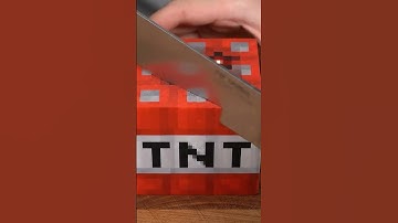 Slicing a Minecraft TNT Block Reveals Hidden Layers 💣🔥 #asmr R