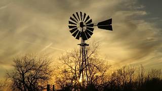 Windmill blowing in the wind in the Oklahoma countryside near Enid OK, Feb. 2. 2018 !