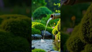🌿 Bamboo Water Sounds with Soft Music #watersounds #soothingrelaxationrelaxing #bamboo1 #relaxing