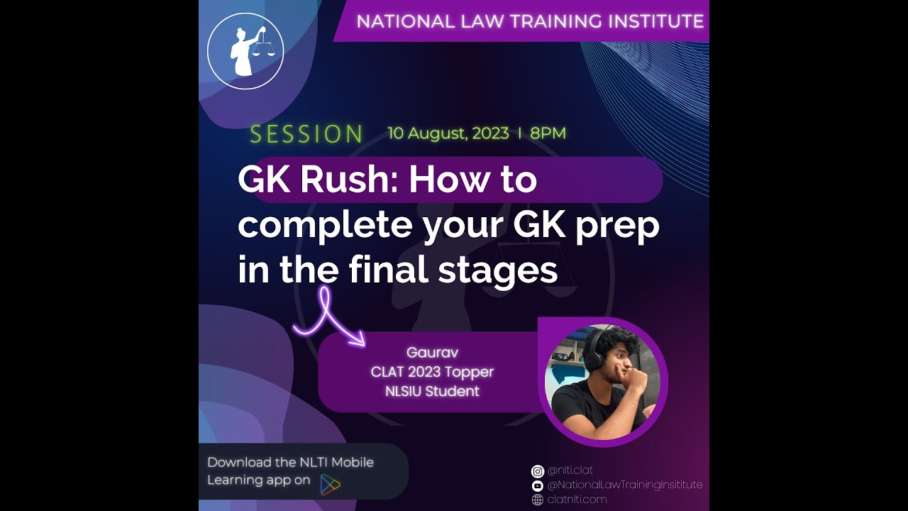 GK Rush: Complete GK Preparation Strategy till CLAT 2024 - YouTube