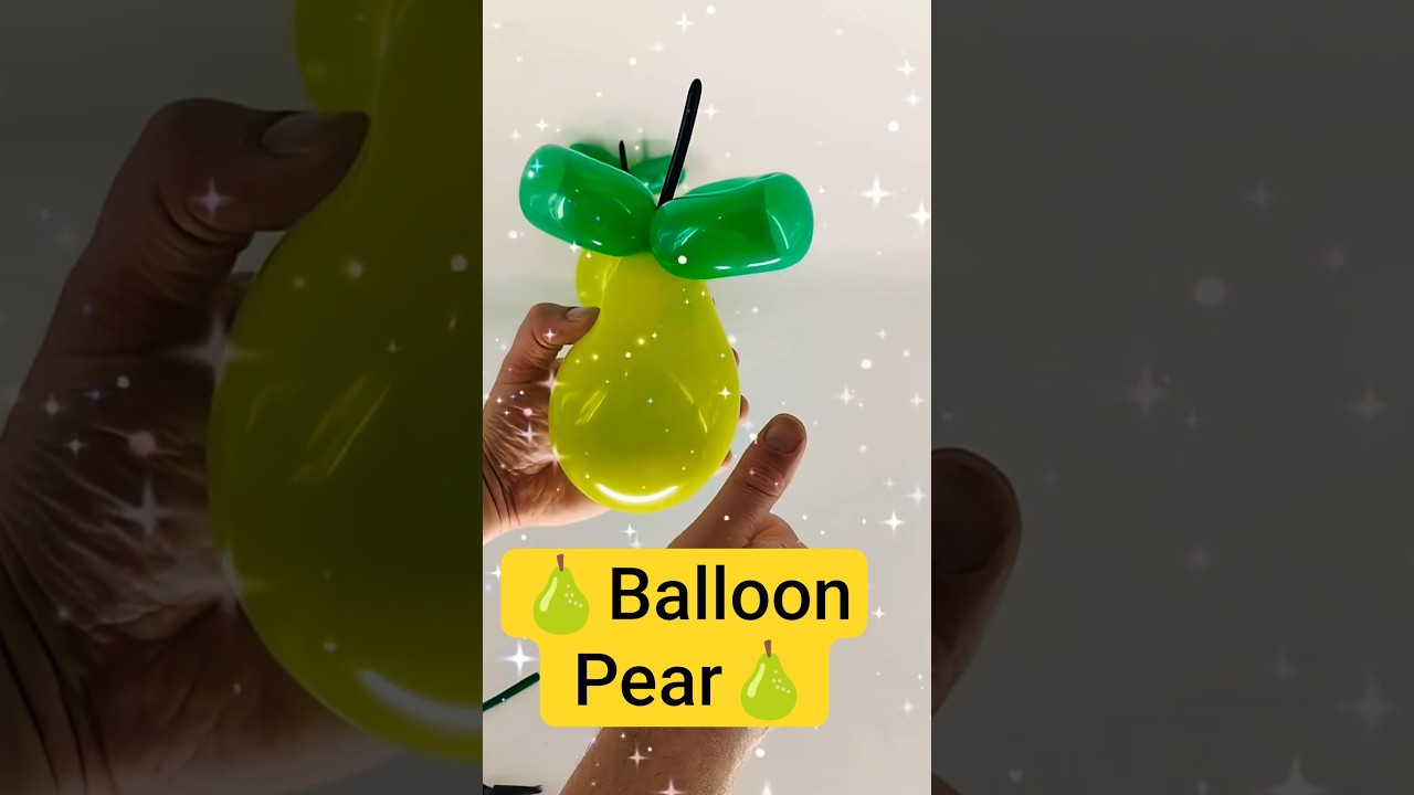 How to Make a Balloon Pear? DIY Balloon Fruit Step by Step! 🍐 