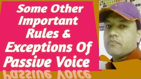 Exceptions Of Passive Voice