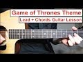 Game of Thrones - Theme | Guitar Lesson How to play Lead Guitar + Chords (with Tabs) Tutorial