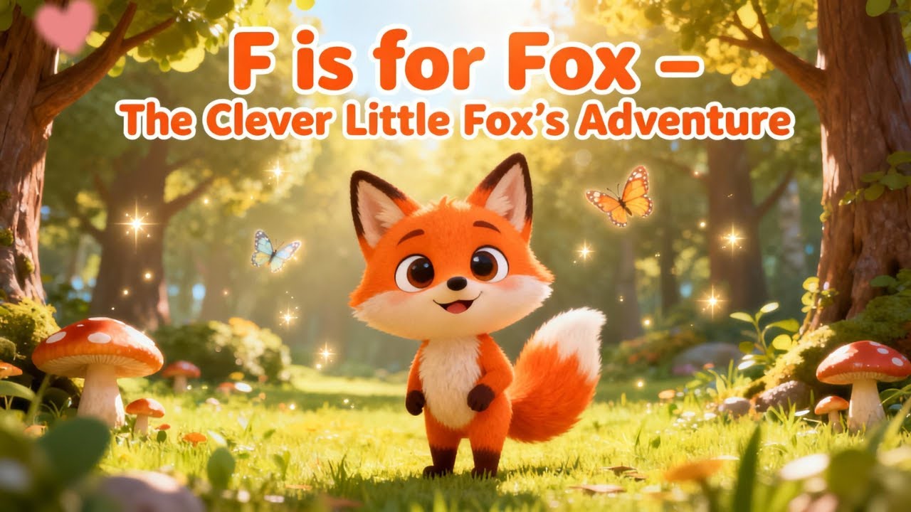 F is for Fox 🦊 | The Clever Little Fox’s Adventure | Learn with Bright ...
