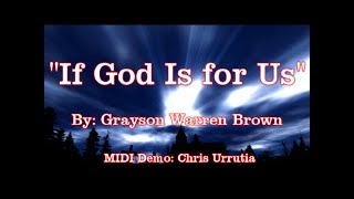 If God Is for Us - Grayson Warren Brown