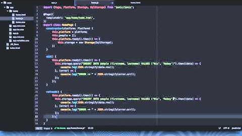 Use SQLite In Ionic 2 Instead Of Local Storage