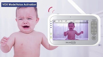 JSLBtech Video Baby Monitor with Two Cameras and 4.3" LCD Screen, Auto Night Vision, Two-Way Talk