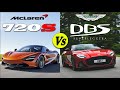 Aston Martin DBS Superleggera  Vs McLaren 720S | Engine, performance, engine sound and more