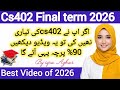 CS402 Final Term 2026 Preparation | CS402 Final Term Past Paper 2