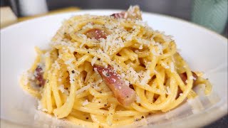 Delicious Spaghetti Carbonara Recipe with Meaty Bacon 🍝🥓🧀