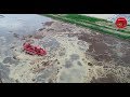 Pumping a manure Lagoon at Convoy Dairy Farm in Convoy Ohio