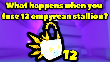 What happens when you fuse 12 empyrean stallion? (Roblox Pet Simulator X - Steampunk)