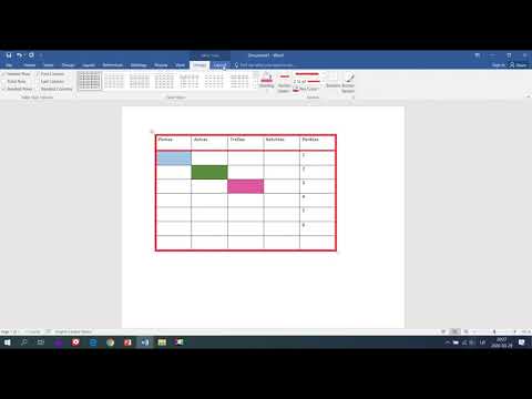 Lentelių kūrimas MsWord 2016