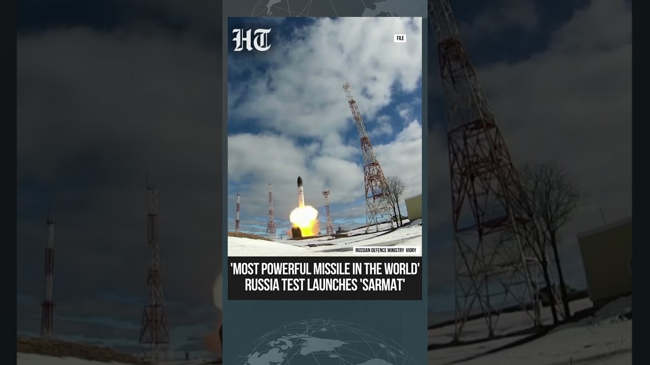 Russia Releases Archive Footage Of First Known Sarmat Missile Test Launch | #shorts