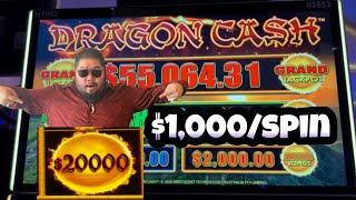 $1,000/SPIN!! WITH $10K BANKROLL!!! DRAGON CASH SLOTS!! UNBELIEVABLE SESSION!!!! screenshot 5