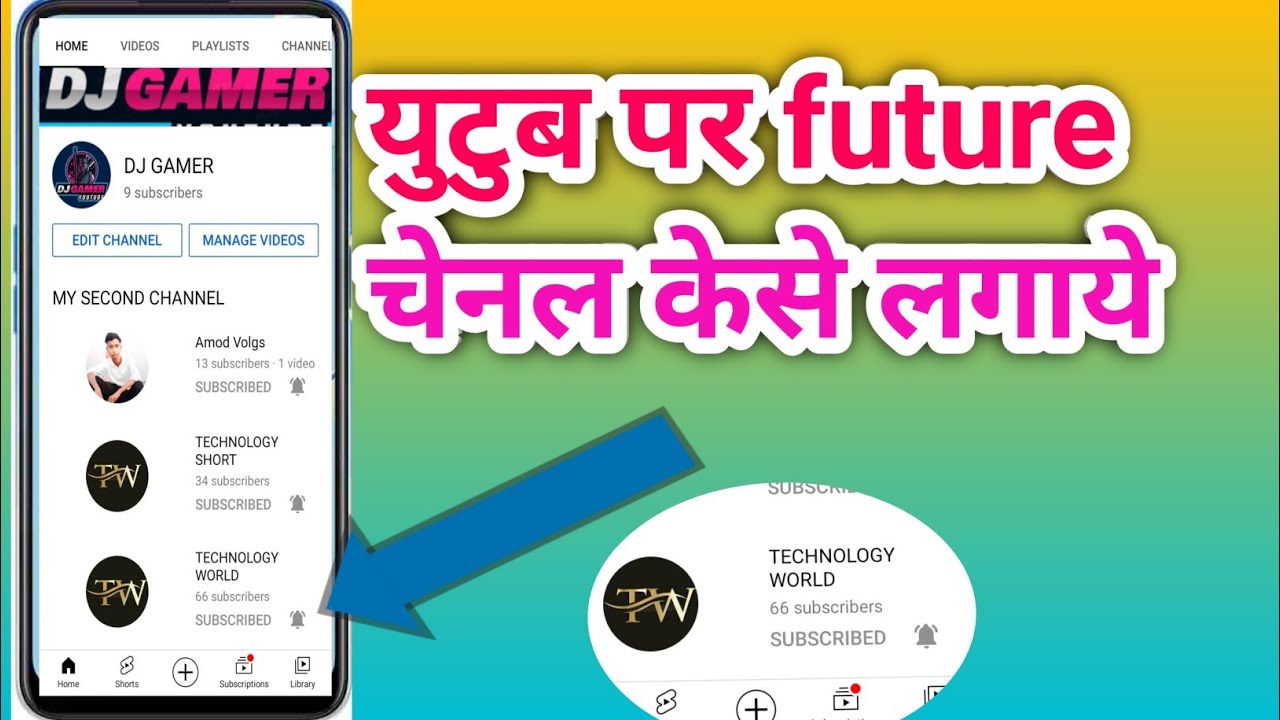 अपने युटुब चेनल पर अपना future channel केसे लगाये||How to set your ...