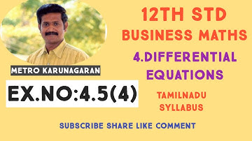 12th Std BM Ex.4.5(4) Solve the DIFFERENTIAL Equation d²y/dx²-2kdy/dx +k²y= 0