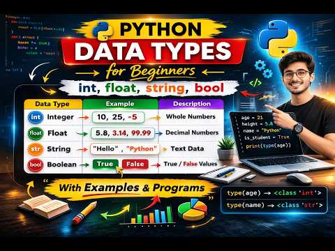 Python Data Types for Beginners int float string bool Explained