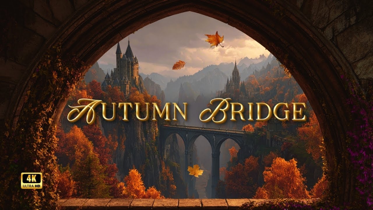 Autumn Rain at the Castle Window 🍁 Fantasy Music Ambience | Reading & Relaxing