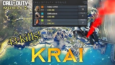 Krai map 43 kills intense gameplay CODM Battle royale 