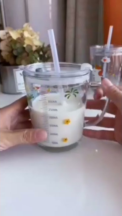 9. Gelas Minum KACA Anak Motif Animal 400ML   Sedotan /Gelas Cangkir➡️_link toko di komentar_➡️