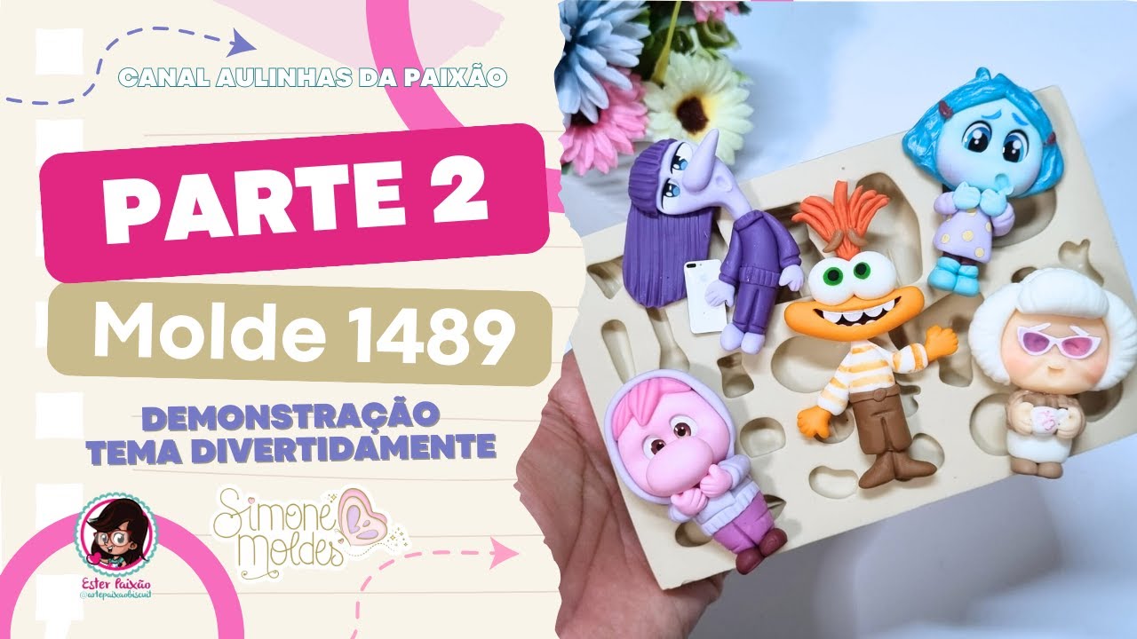 Apliques divertidamente PARTE 2 com molde cód 1489 mix de Apliques Simone moldes