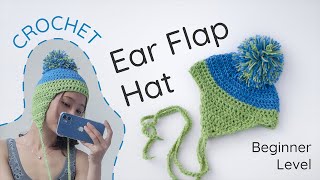 Crochet Ear Flap Hat - In-depth Tutorial for Beginners