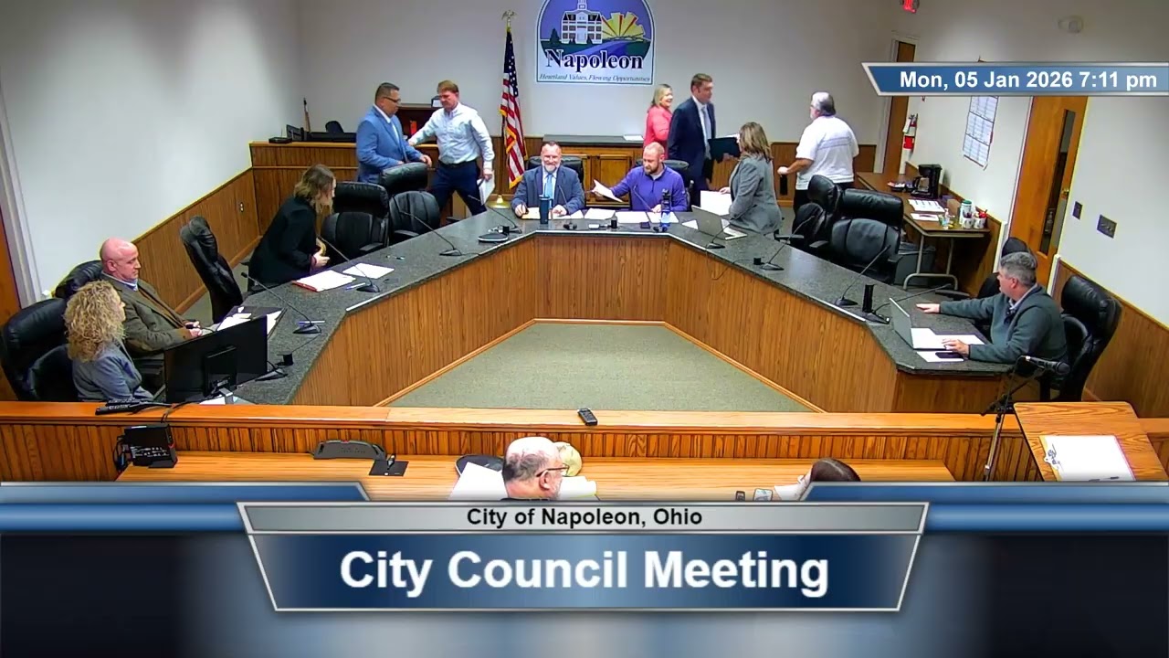 City Council Meeting January 5, 2026 | Napoleon, Ohio