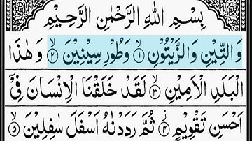 Surat At-Tin (The Fig) || Mishary Rashid Alafasy || سورة التين