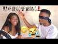 BOYFRIEND DOES GIRLFRIEND MAKEUP CHALLENGE 😂!!